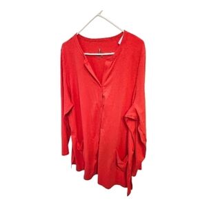 Isaac Mizrahi Bold Orange Cardigan